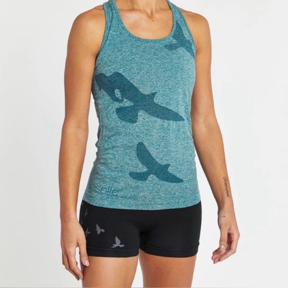 Oiselle Flyte Tank Medium Blue Green